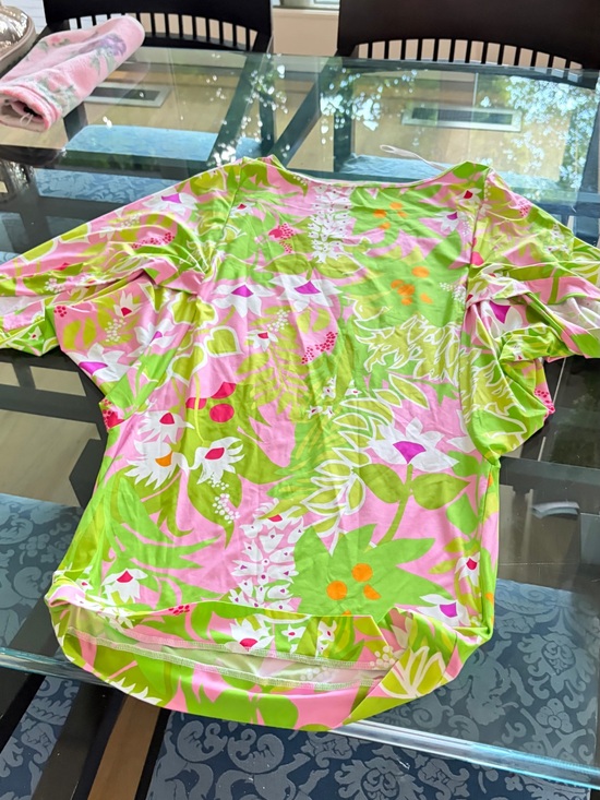 Trina Turk Other - Trina Turk Pink and Lime Green Printed Swim Coverup